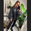 Damska kurtka puchowa oversize typu puffer w kolorze czarnym